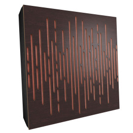 Sound Absorbing Acoustic Panel «Wave Fabric» Wenge