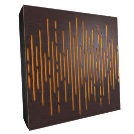 Sound Absorbing Acoustic Panel «Wave Fabric» Wenge