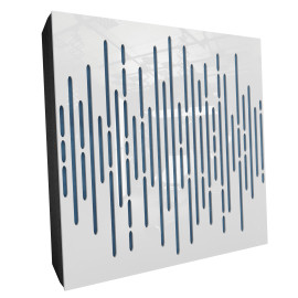 Sound Absorbing Acoustic Panel «Wave Fabric» White Gloss