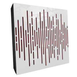 Sound Absorbing Acoustic Panel «Wave Fabric» White Gloss