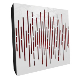 Sound Absorbing Acoustic Panel «Wave Fabric» White Gloss