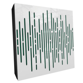 Sound Absorbing Acoustic Panel «Wave Fabric» White Gloss