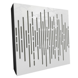 Sound Absorbing Acoustic Panel «Wave Fabric» White Gloss
