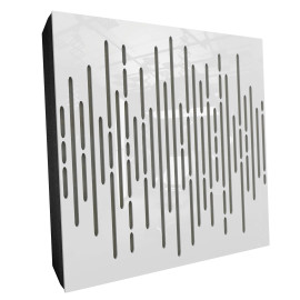 Sound Absorbing Acoustic Panel «Wave Fabric» White Gloss