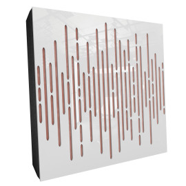 Sound Absorbing Acoustic Panel «Wave Fabric» White Gloss