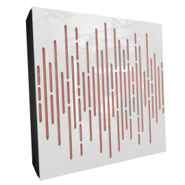 Sound Absorbing Acoustic Panel «Wave Fabric» White Gloss