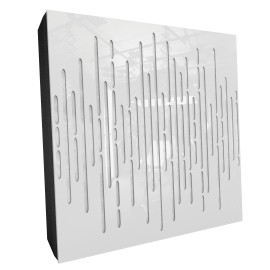 Sound Absorbing Acoustic Panel «Wave Fabric» White Gloss