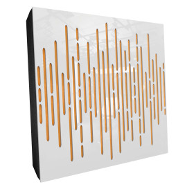 Sound Absorbing Acoustic Panel «Wave Fabric» White Gloss
