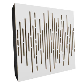 Sound Absorbing Acoustic Panel «Wave Fabric» White