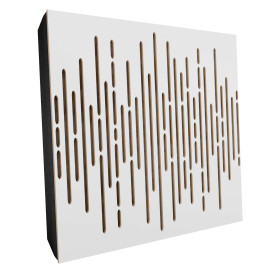 Sound Absorbing Acoustic Panel «Wave Fabric» White