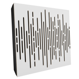 Sound Absorbing Acoustic Panel «Wave Fabric» White