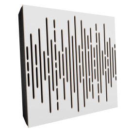 Sound Absorbing Acoustic Panel «Wave Fabric» White