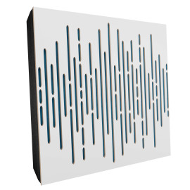Sound Absorbing Acoustic Panel «Wave Fabric» White