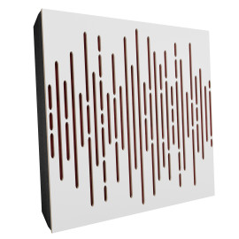 Sound Absorbing Acoustic Panel «Wave Fabric» White