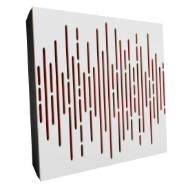 Sound Absorbing Acoustic Panel «Wave Fabric» White