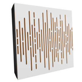Sound Absorbing Acoustic Panel «Wave Fabric» White