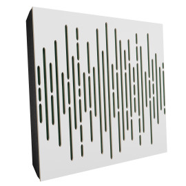 Sound Absorbing Acoustic Panel «Wave Fabric» White