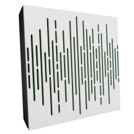 Sound Absorbing Acoustic Panel «Wave Fabric» White