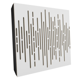 Sound Absorbing Acoustic Panel «Wave Fabric» White