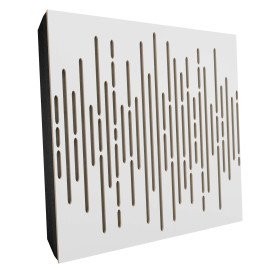 Sound Absorbing Acoustic Panel «Wave Fabric» White
