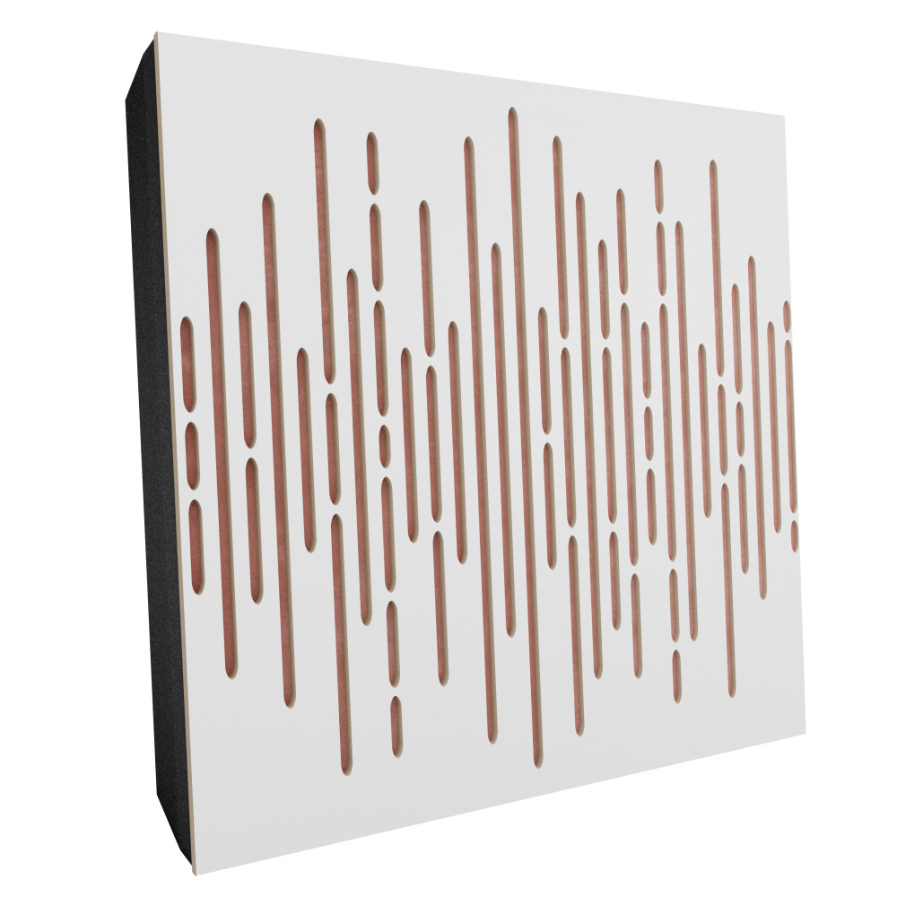 Sound Absorbing Acoustic Panel «Wave Fabric» White