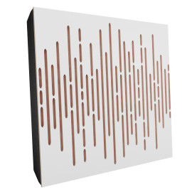 Sound Absorbing Acoustic Panel «Wave Fabric» White