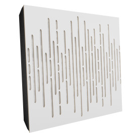 Sound Absorbing Acoustic Panel «Wave Fabric» White