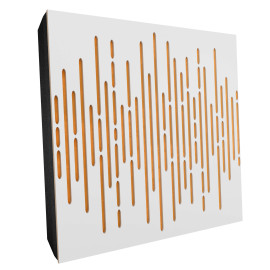 Sound Absorbing Acoustic Panel «Wave Fabric» White