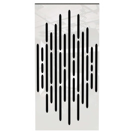 Narrow Sound Absorption-Diffuse Acoustic Panel «Wave»
