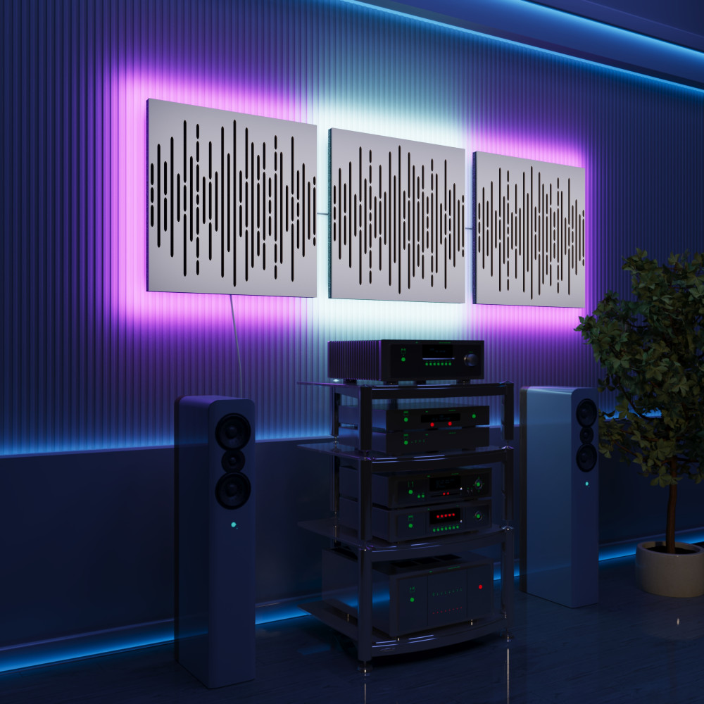 Acoustic Panels "Wave" with RGB Backlight
