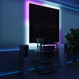 Acoustic Panels "Wave" with RGB Backlight Together version