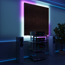 Acoustic Panels "Wave" with RGB Backlight Together version