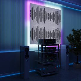 Acoustic Panels "Wave" with RGB Backlight Together version
