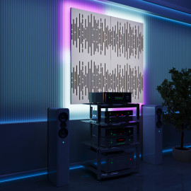 Acoustic Panels "Wave" with RGB Backlight Together version