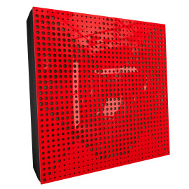 Sound Absorbing Acoustic Panel «Wilds Fabric» Red Gloss