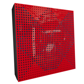 Sound Absorbing Acoustic Panel «Wilds Fabric» Red Gloss