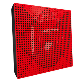 Sound Absorbing Acoustic Panel «Wilds Fabric» Red Gloss