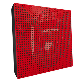 Sound Absorbing Acoustic Panel «Wilds Fabric» Red Gloss