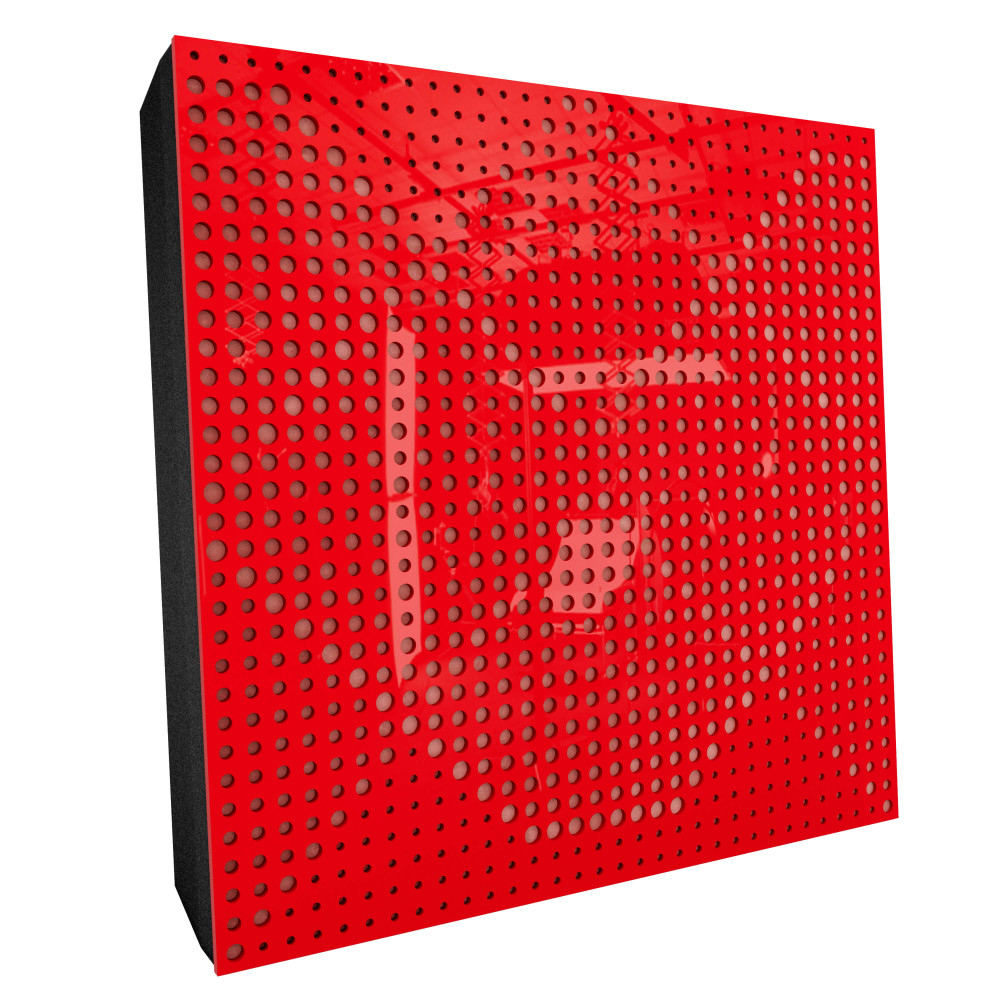 Sound Absorbing Acoustic Panel «Wilds Fabric» Red Gloss