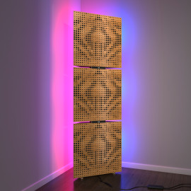 Acoustic Mobile Wall RGB Floor Stand with Bass Traps UNIVERSE