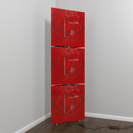 Acoustic Mobile Wall RGB Floor Stand with Bass Traps UNIVERSE