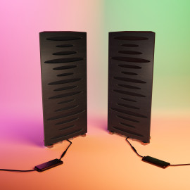 Acoustic Mobile Wall RGB Desk Stand with Bass Traps PULSE-mini