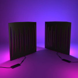 Acoustic RGB Mobile Wall Desk Stand with Bass Traps Pulse