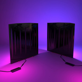 Acoustic RGB Mobile Wall Desk Stand with Bass Traps Pulse