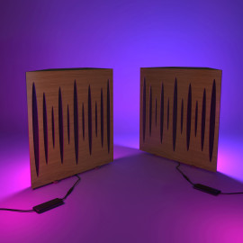 Acoustic RGB Mobile Wall Desk Stand with Bass Traps Pulse