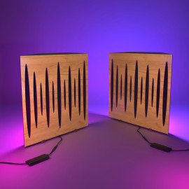 Acoustic RGB Mobile Wall Desk Stand with Bass Traps Pulse