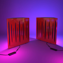 Acoustic RGB Mobile Wall Desk Stand with Bass Traps Pulse