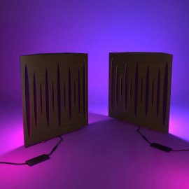 Acoustic RGB Mobile Wall Desk Stand with Bass Traps Pulse