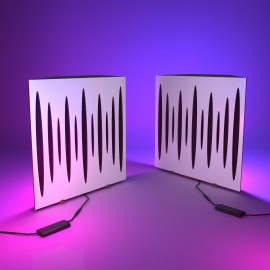 Acoustic RGB Mobile Wall Desk Stand with Bass Traps Pulse