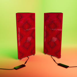 Acoustic RGB Mobile Wall Desk Stand with Bass Traps REBAT